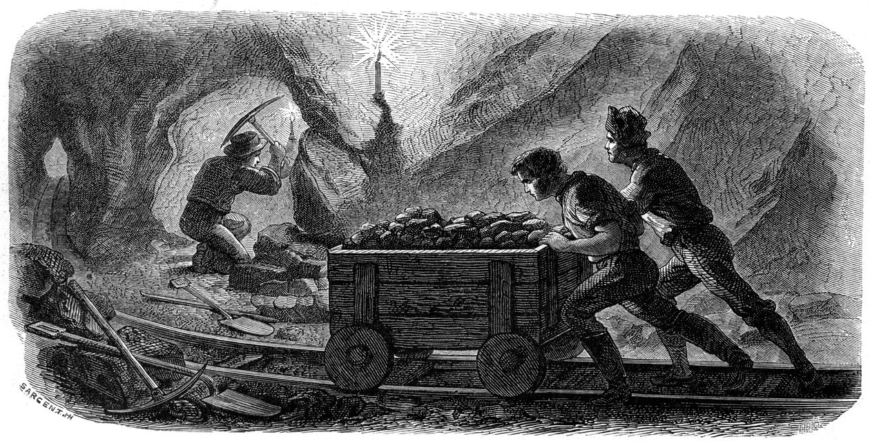 Quartz Mining, California, 1859. av Gustave Adolphe Chassevent Bacques