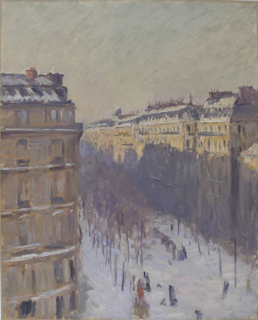 Boulevard Haussmann, snøeffekt, 1879-1881. av Gustave Caillebotte