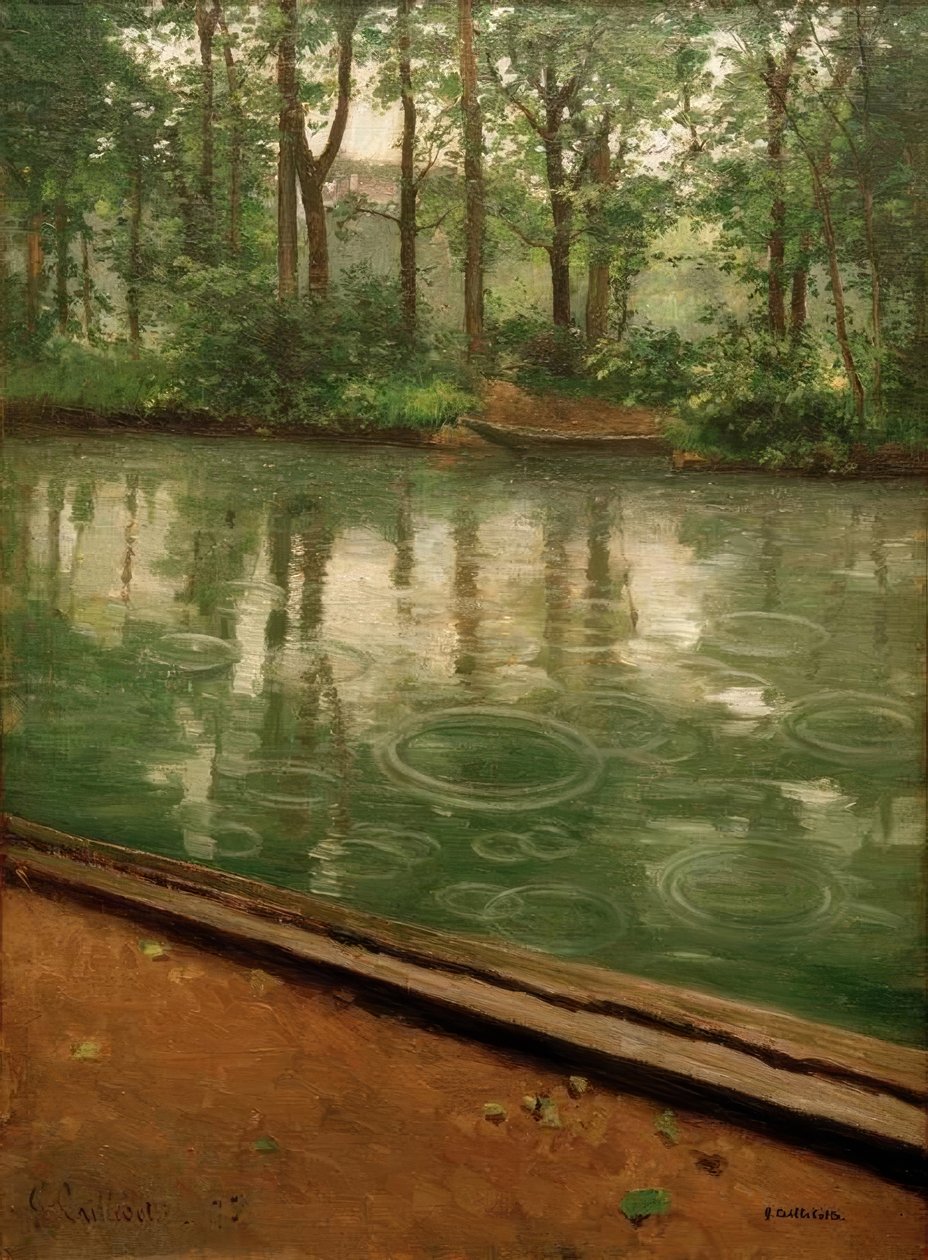 L’Yerres, regneffekt av Gustave Caillebotte