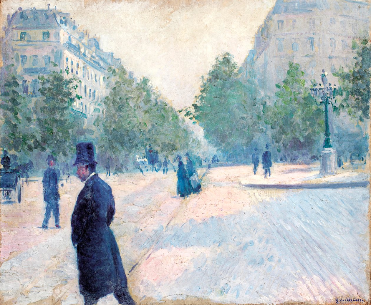 Place Saint Augustin, Misty Weather, 1878 av Gustave Caillebotte