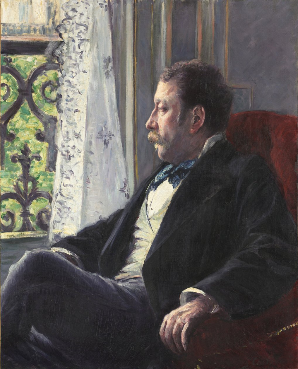 Portrett av en mann av Gustave Caillebotte