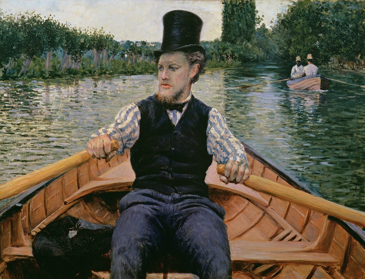 Roer i en topphatt, ca. 1877-78 av Gustave Caillebotte