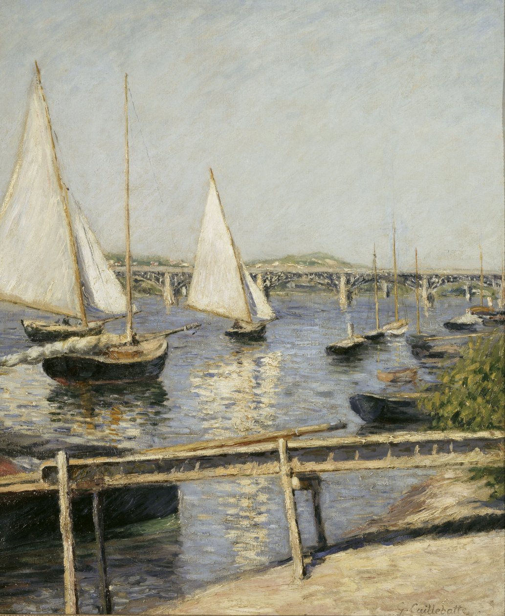 Seilbåter ved Argenteuil, ca. 1888 av Gustave Caillebotte