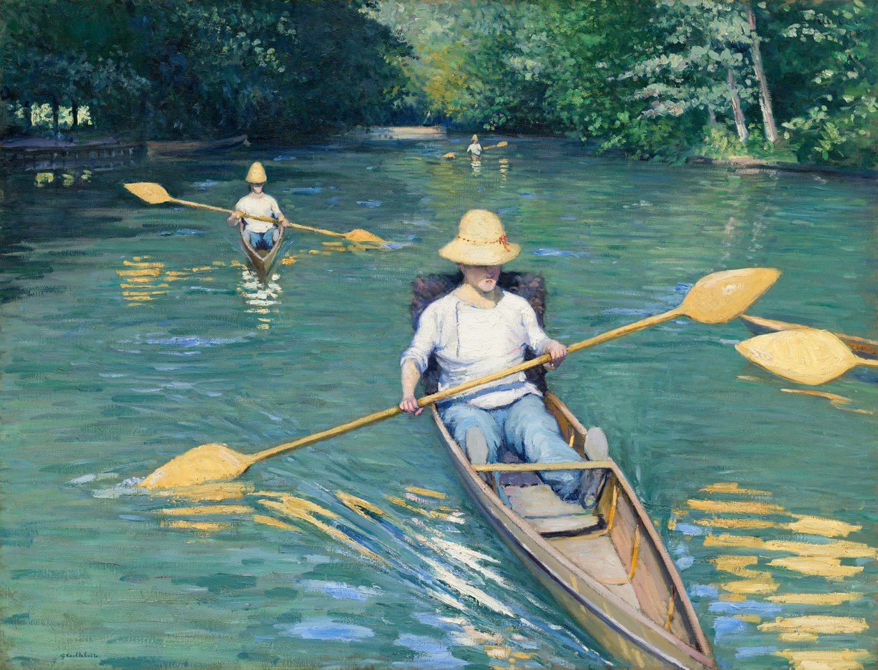 Skiffs av Gustave Caillebotte