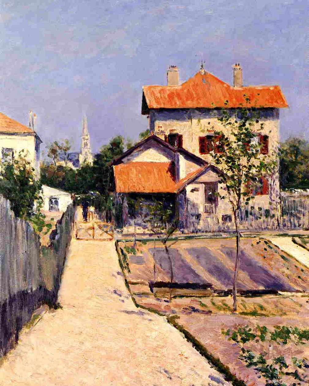 Kunstnerhuset i Yerres, ca. 1882 av Gustave Caillebotte