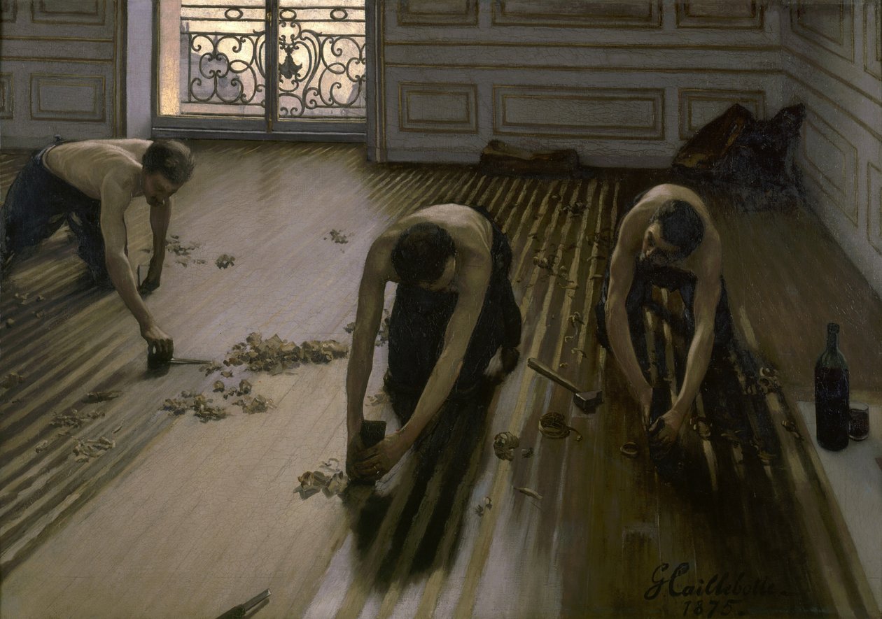 Gulvskraperne, 1875 av Gustave Caillebotte