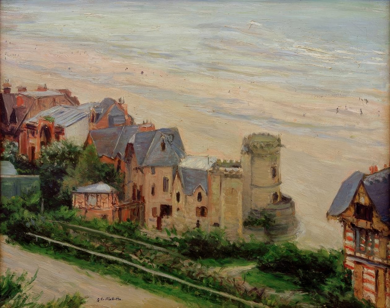 Trouville, stranden og villaene av Gustave Caillebotte