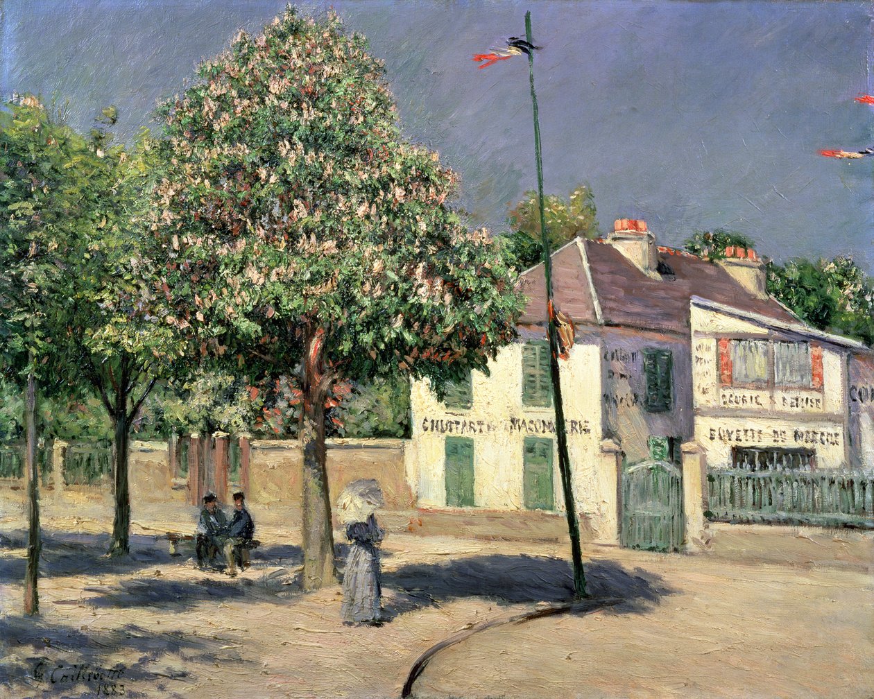 Gå på Argenteuil, 1883 av Gustave Caillebotte