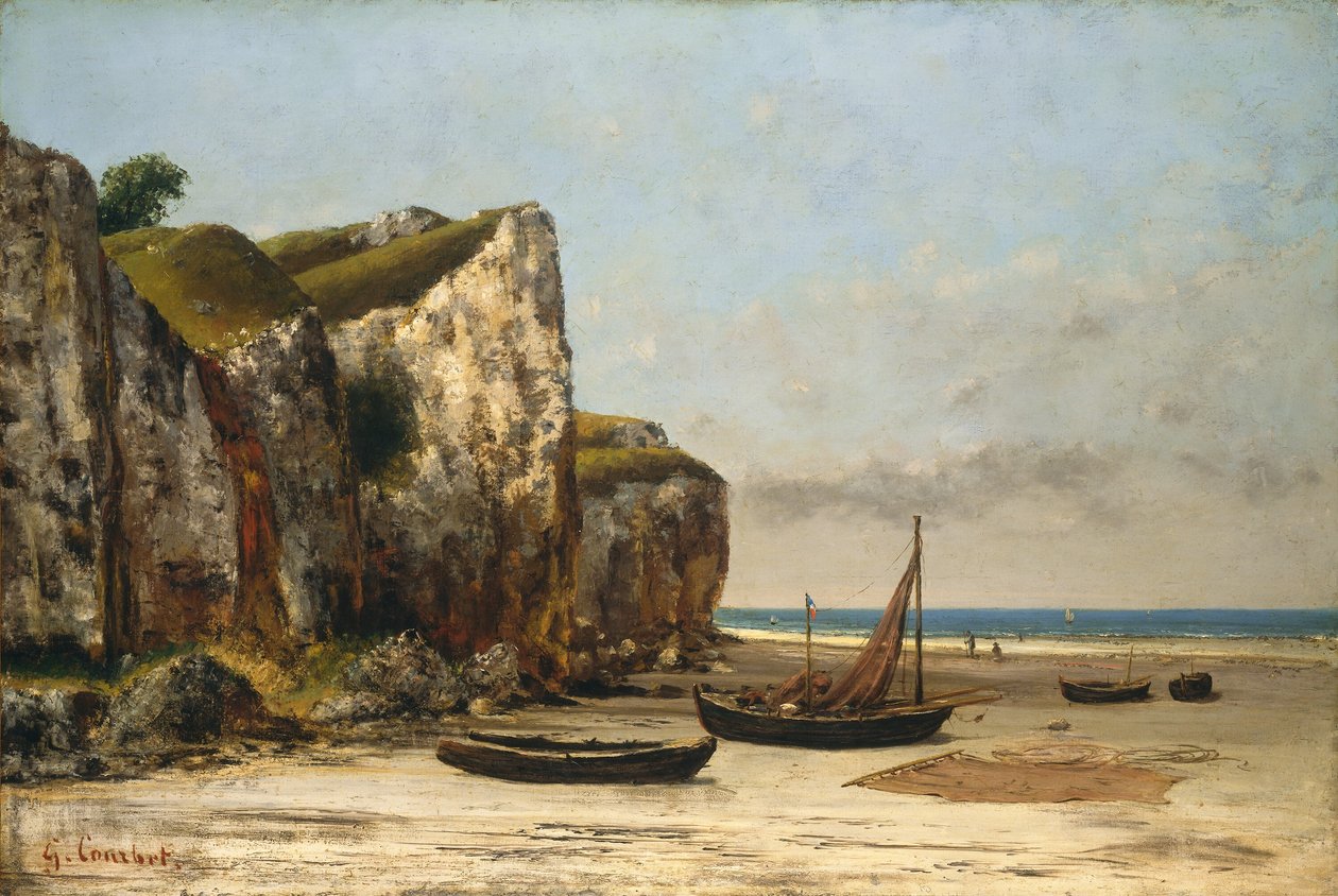Stranden i Normandie, ca. 18721875. av Gustave Courbet