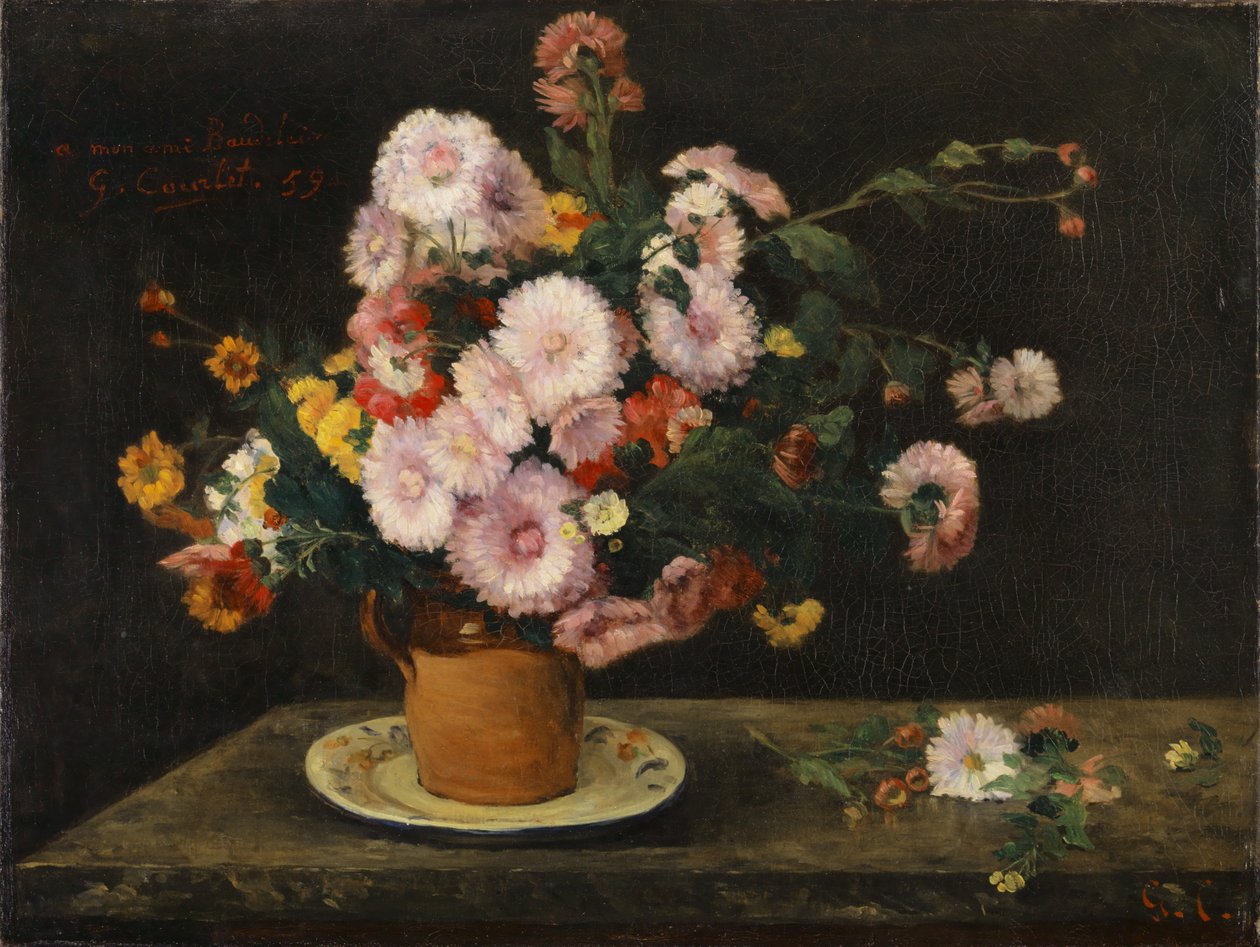 Bukett av Asters, 1859 av Gustave Courbet