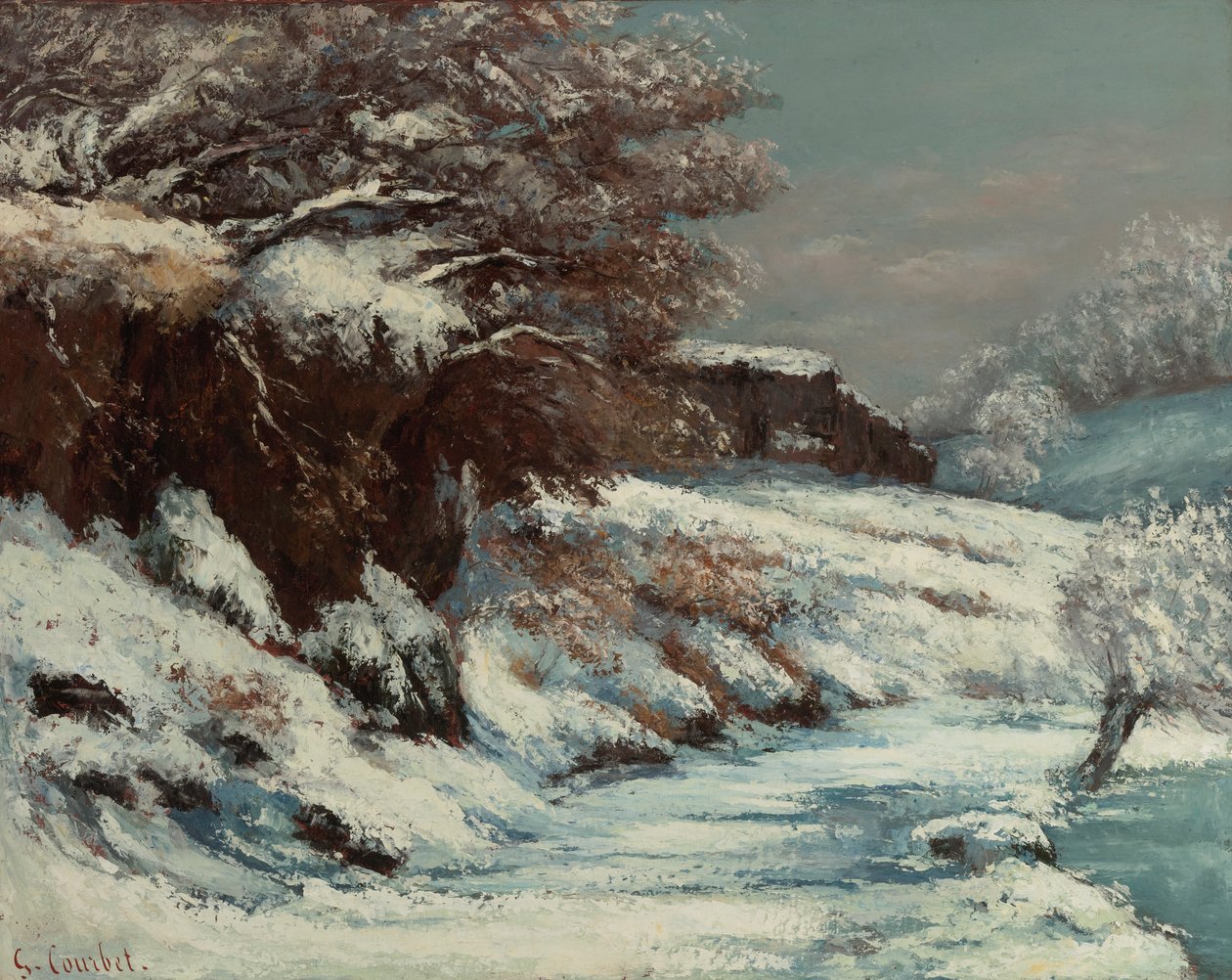 Snøeffekt, 1867-1868. av Gustave Courbet
