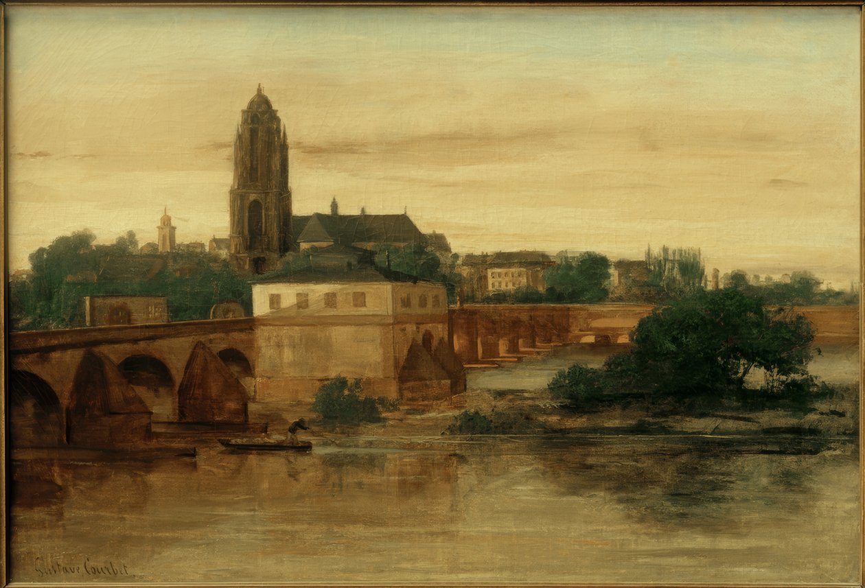 G.Courbet, utsikt over Frankfurt am Main…. av Gustave Courbet