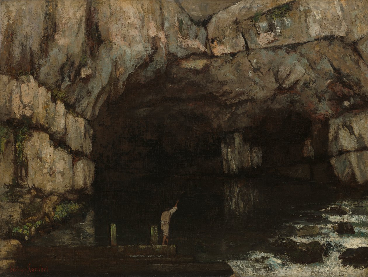 The Cave of the Loue, 1864 av Gustave Courbet