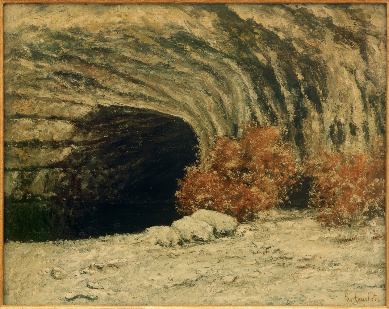 Kilden til Loue, vinter av Gustave Courbet