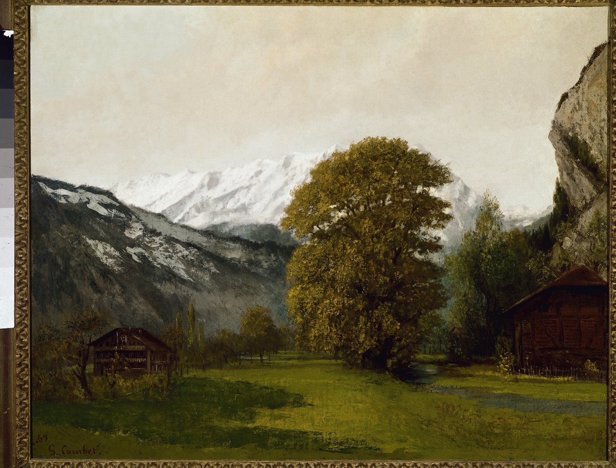 Landskap i Interlaken, Sveits av Gustave Courbet