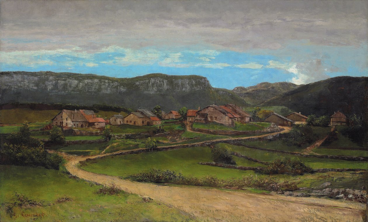 Landskap nær Ornans, ca. 1865 av Gustave Courbet