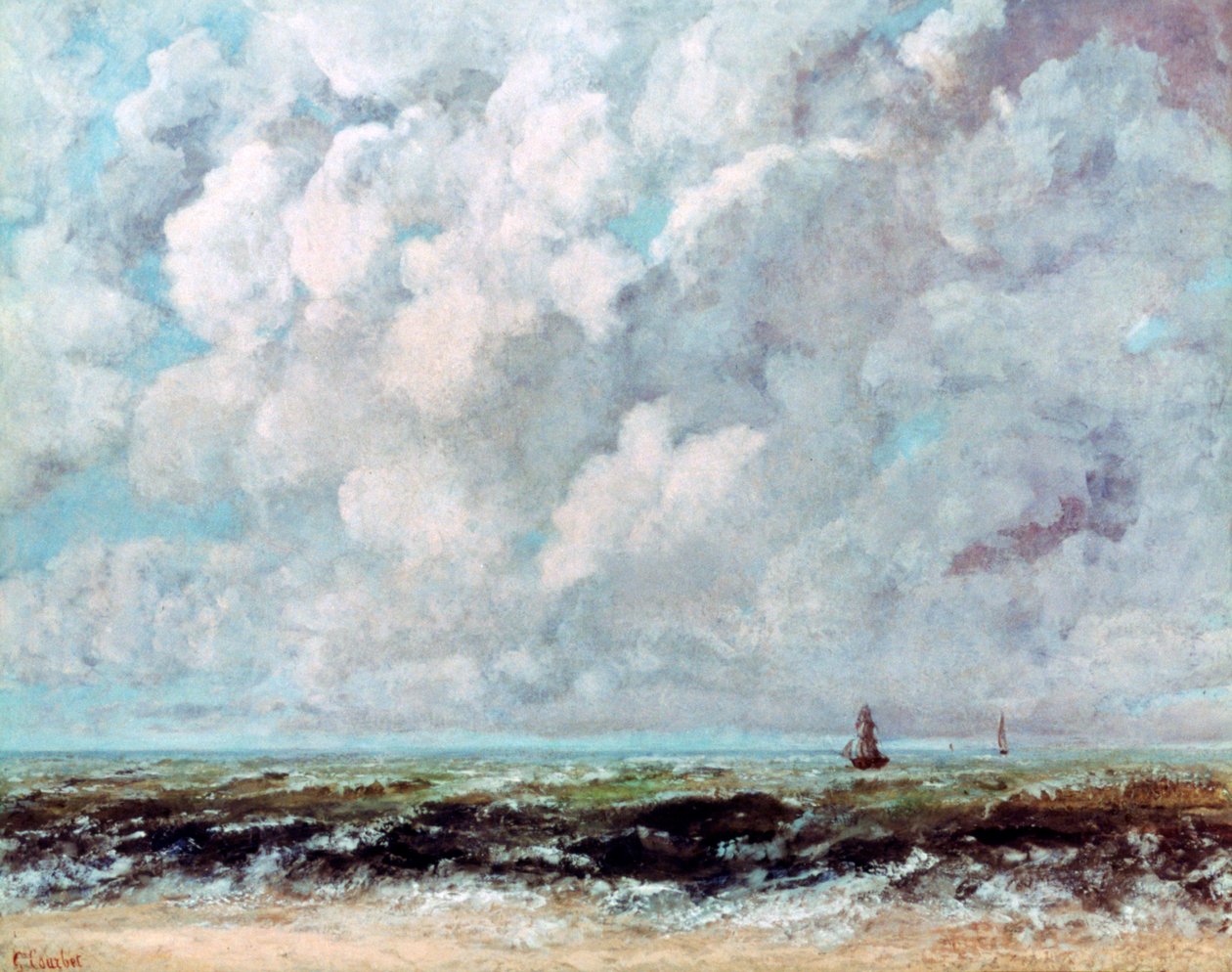 Marine landskap, c1840-1877 av Gustave Courbet