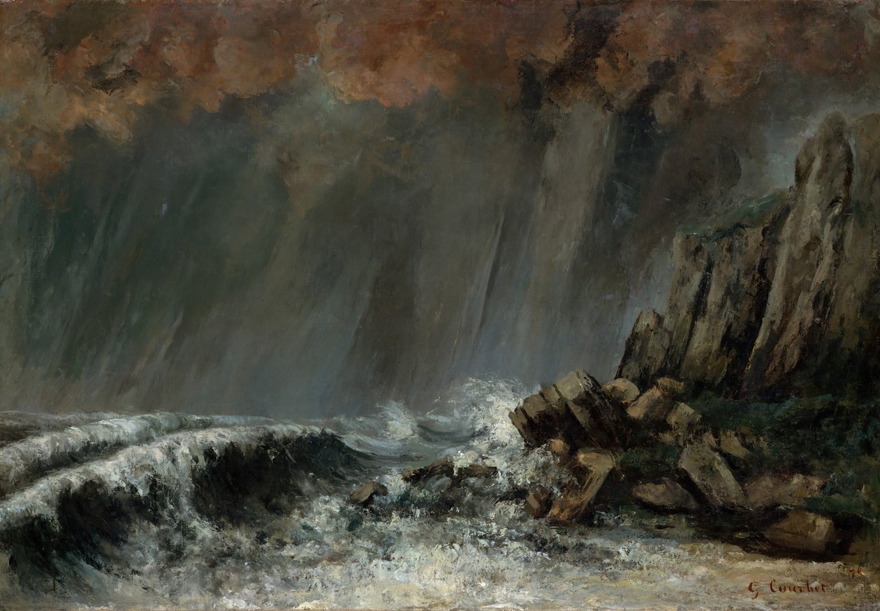 Marine: The Waterspout, 1870. av Gustave Courbet