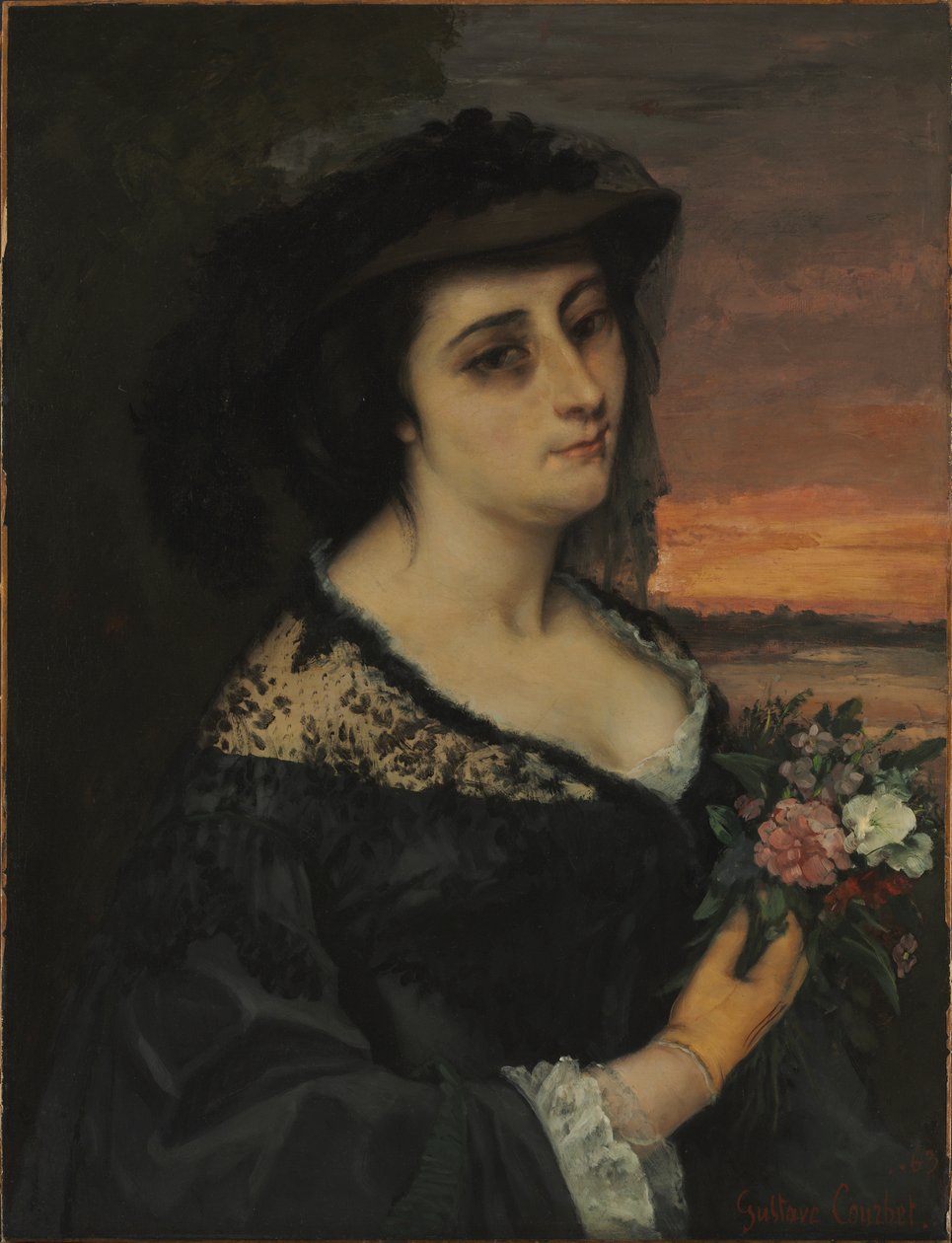 Fru L... (Laure Borreau) av Gustave Courbet