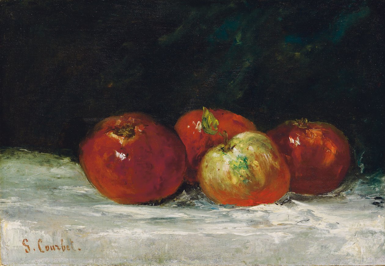 Røde epler, 1872 av Gustave Courbet