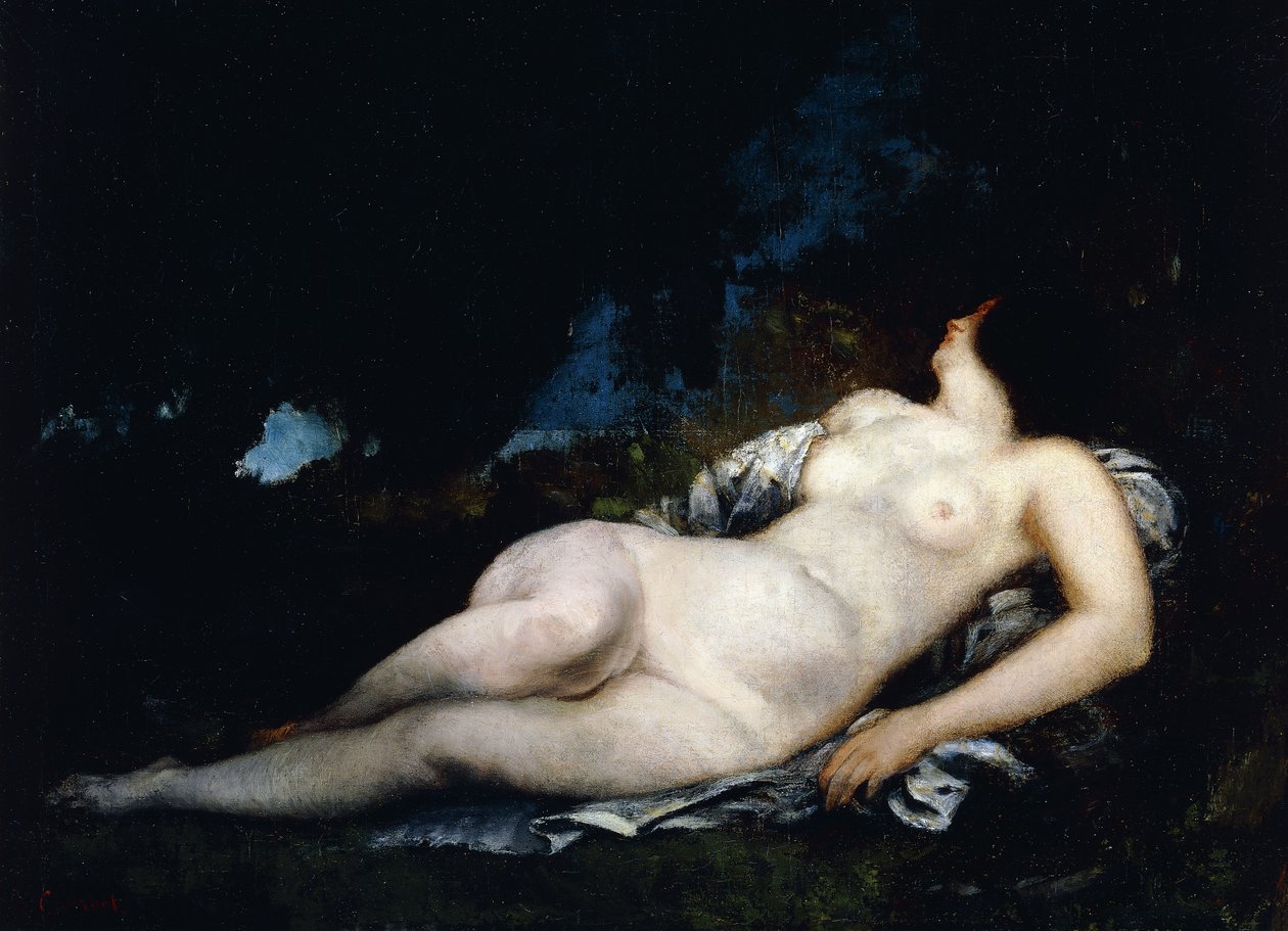 Studie for a Woman Sleeping, ca. 1852 av Gustave Courbet