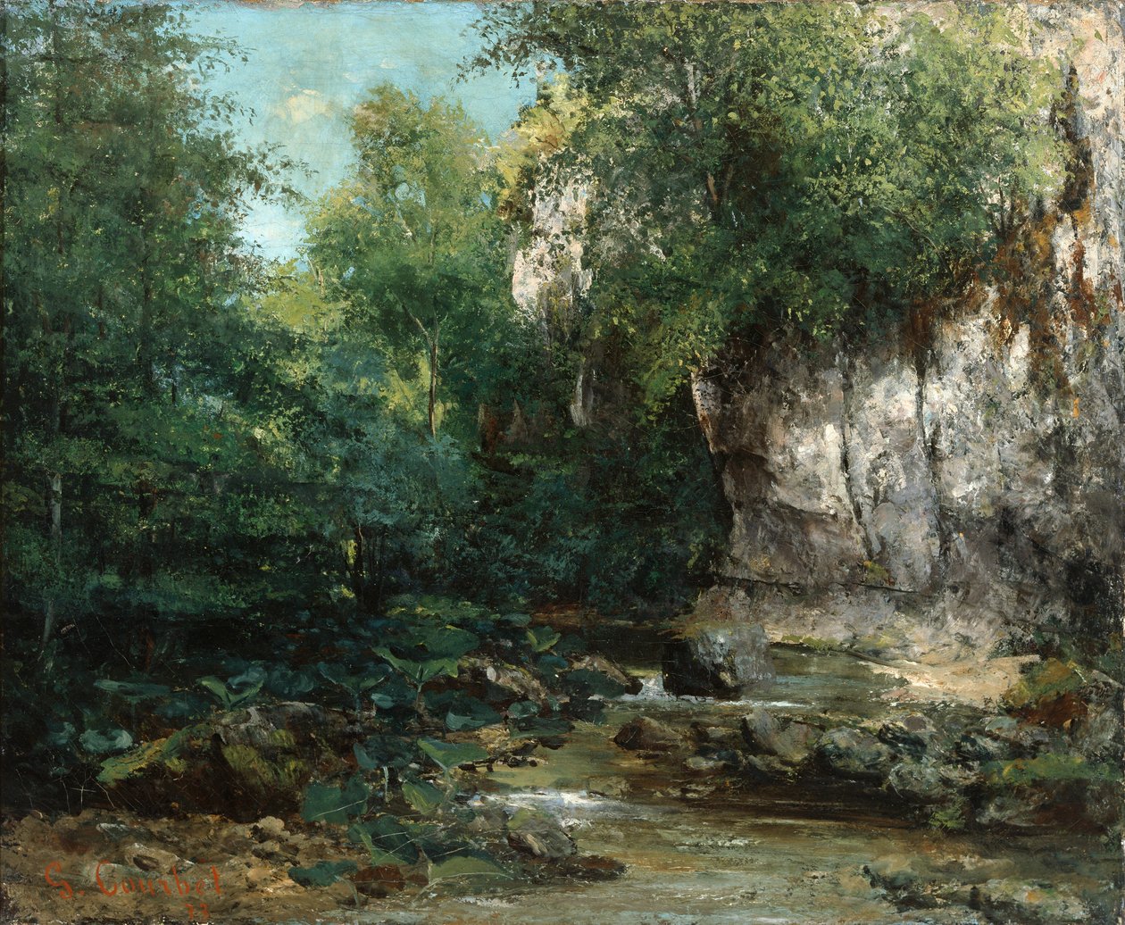 The Banks of a Stream, 1873 av Gustave Courbet