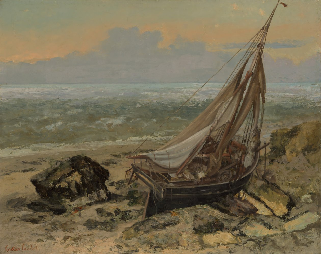 Fiskebåten, 1865. av Gustave Courbet