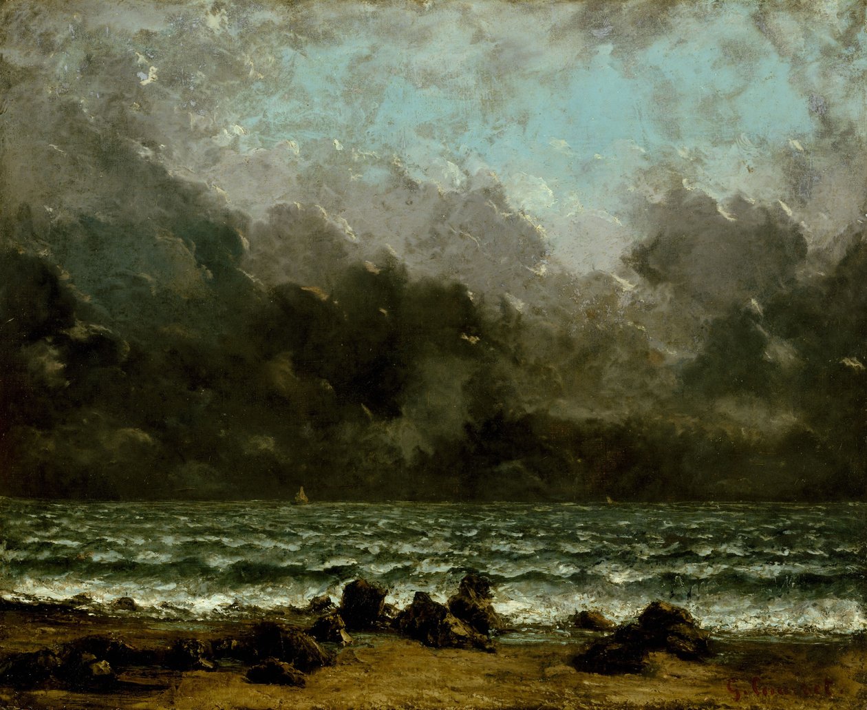 The Sea, ca. 1865 (olje på lerret) av Gustave Courbet