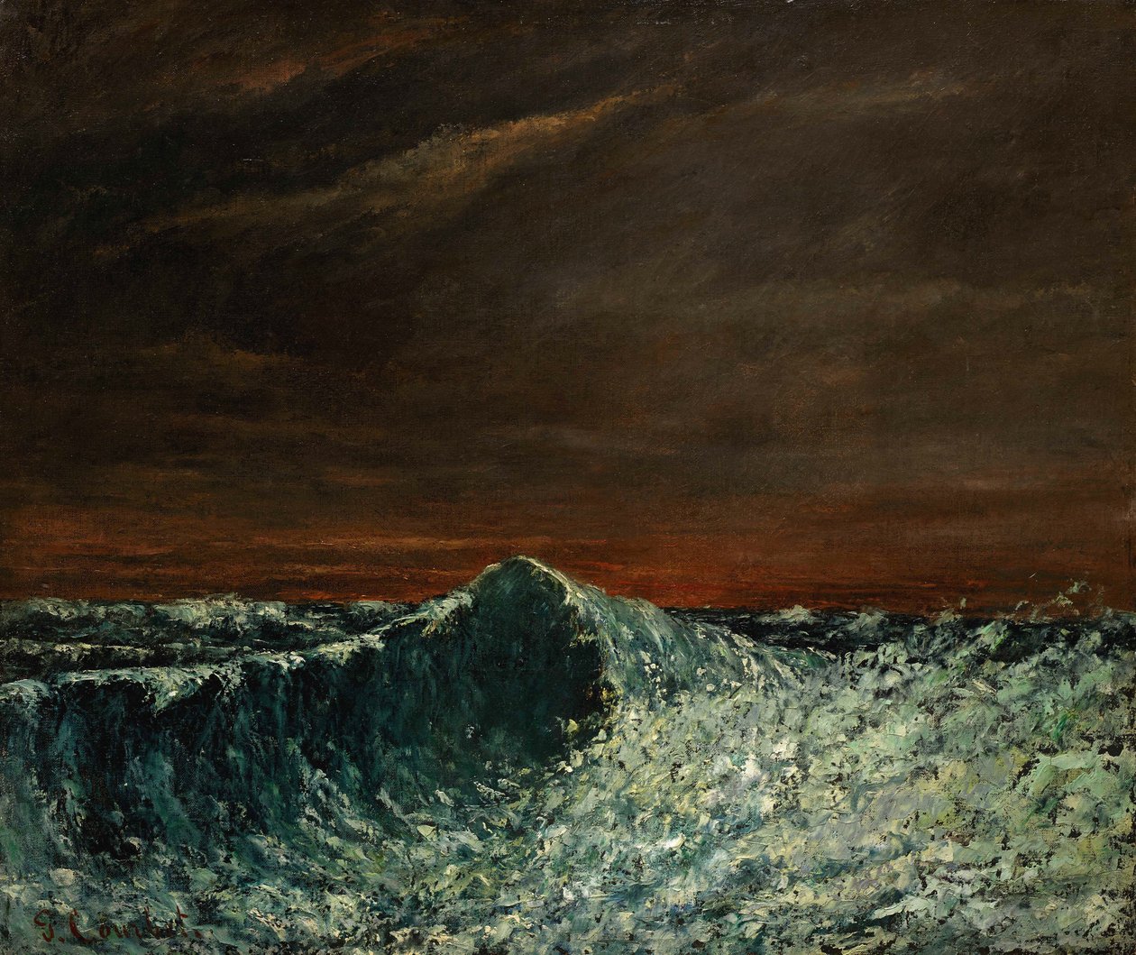 Bølgen, 1872-1873. av Gustave Courbet