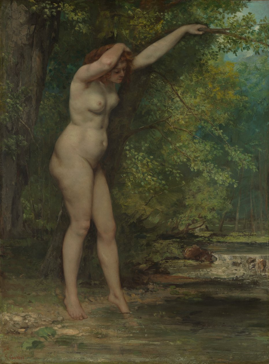 Den unge baderen, 1866. av Gustave Courbet