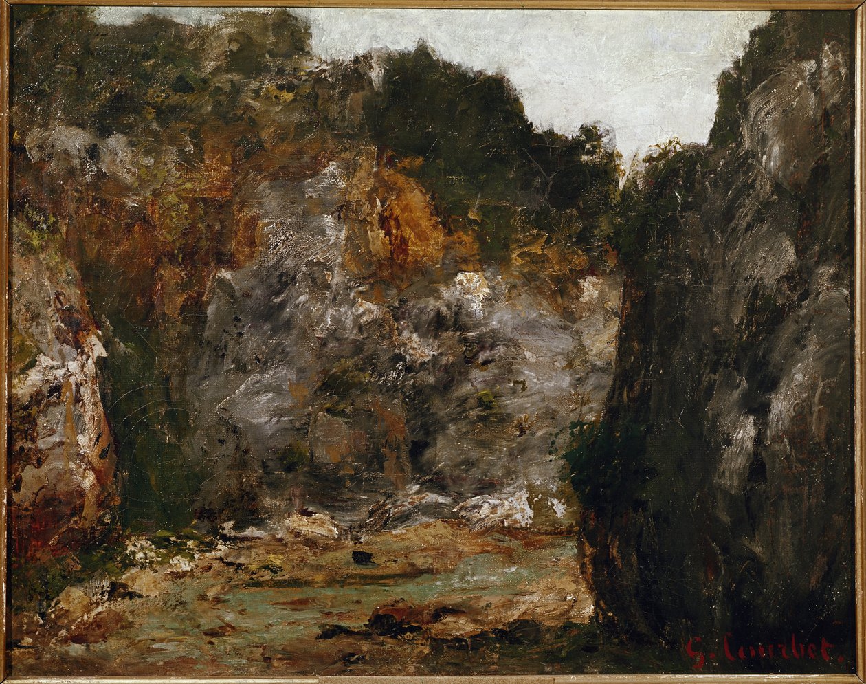 Utsikt over en uren kløft av Gustave Courbet