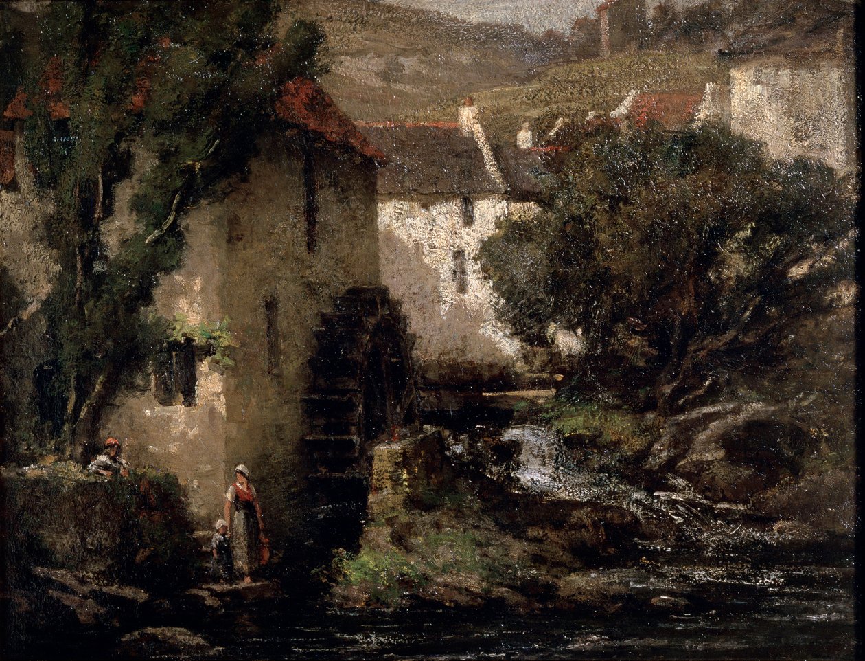 Vannmølle, 1800-tallet. av Gustave Courbet