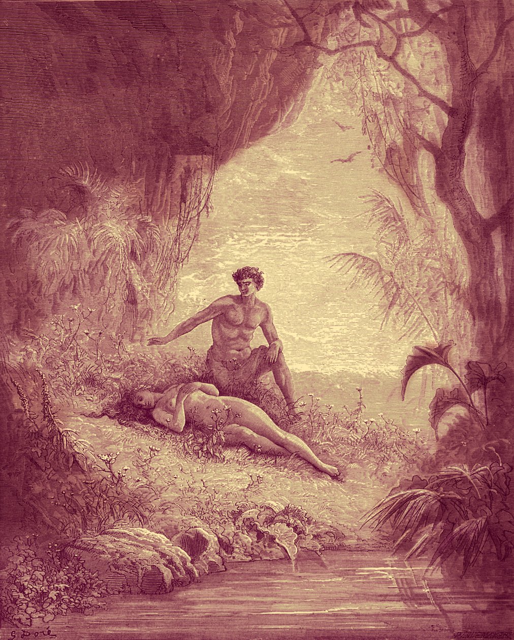 Adam og Eva - Bibelen av Gustave Dore