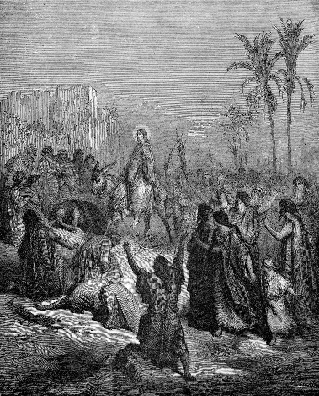 Kristi inntog i Jerusalem av Gustave Dore