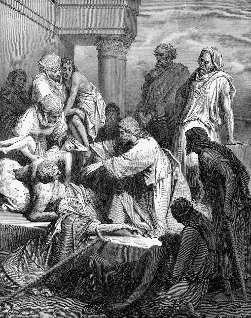 Jesus helbreder syke av Gustave Dore