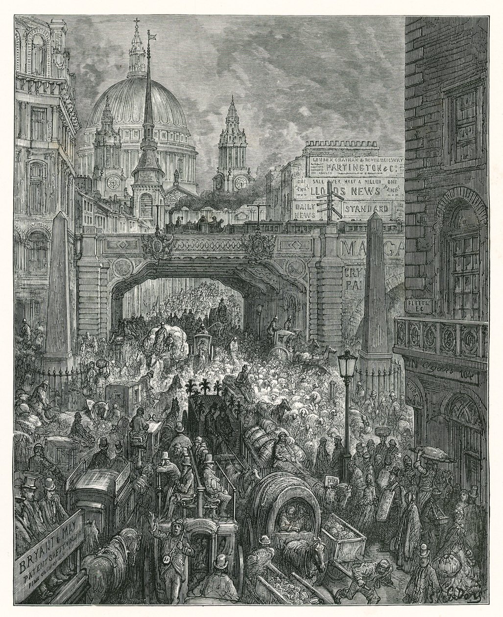 Ludgate Hill (gravering) av Gustave Dore