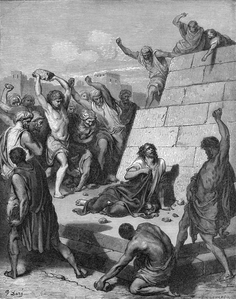 St Stephens martyrium av Gustave Dore