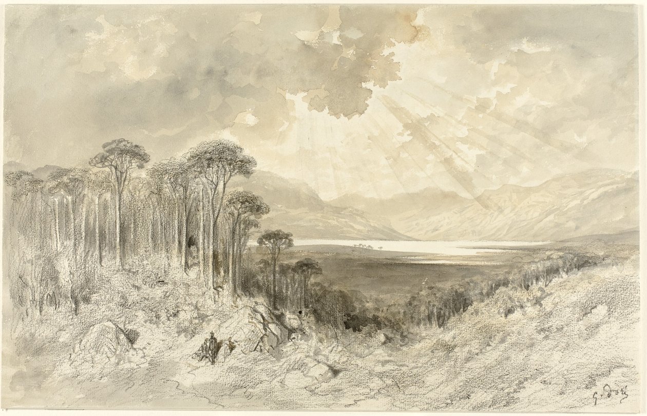 Skotsk landskap, 1873 av Gustave Dore