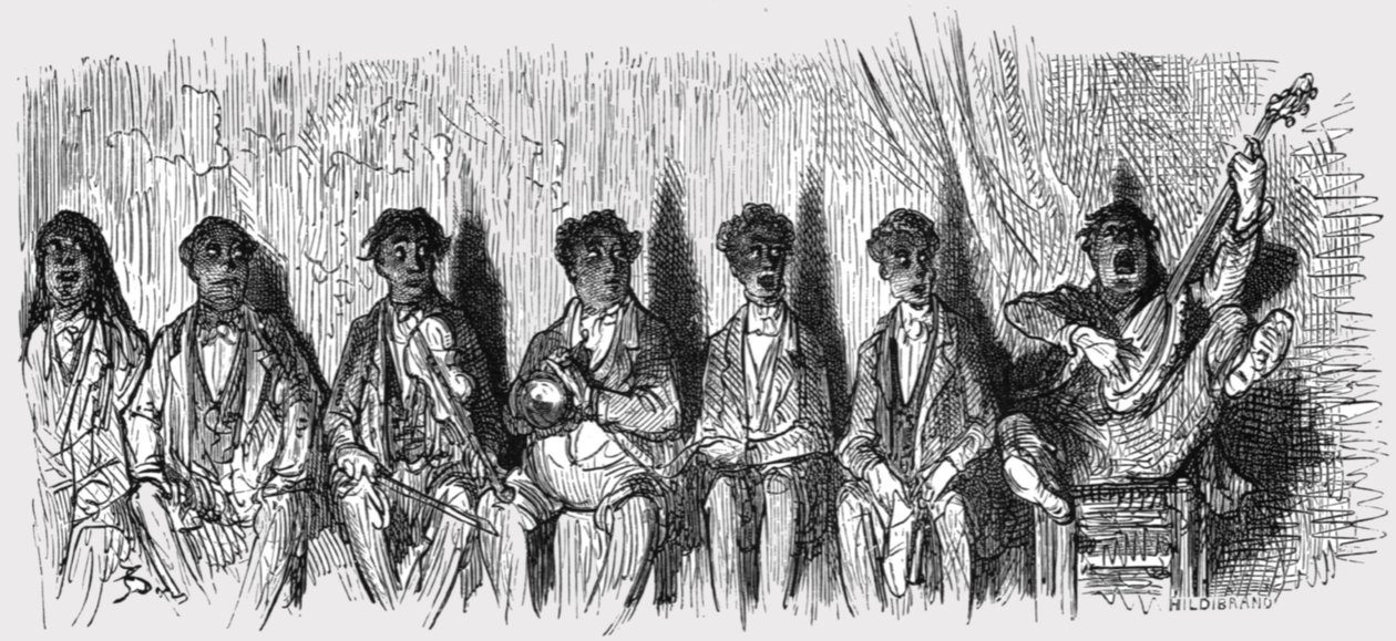 'The Christy Minstrels', 1872. av Gustave Dore