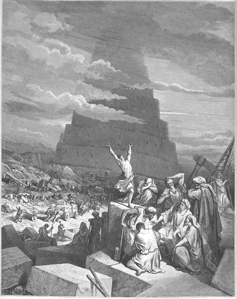Tungeforvirringen, 1897 av Gustave Dore