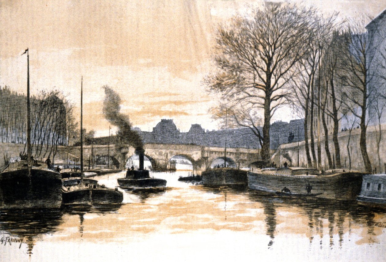 Paris, Seinen og Pont Neuf av Gustave Fraipont