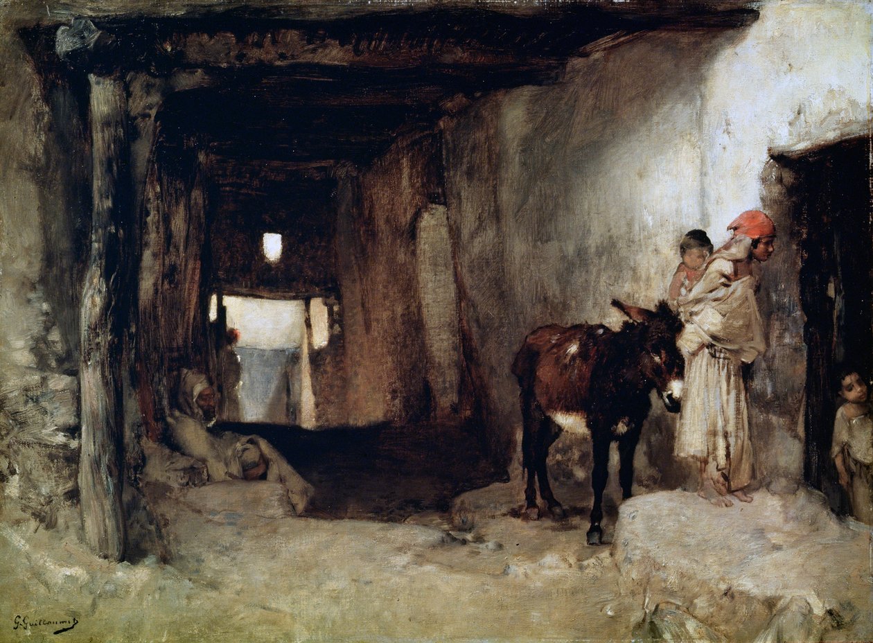 Et hus i Sahara, 1880-tallet. av Gustave Guillaumet