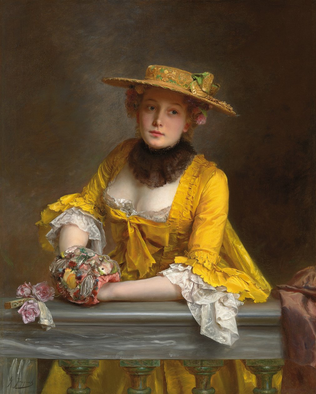Den gule kjolen, av Gustave Jacquet