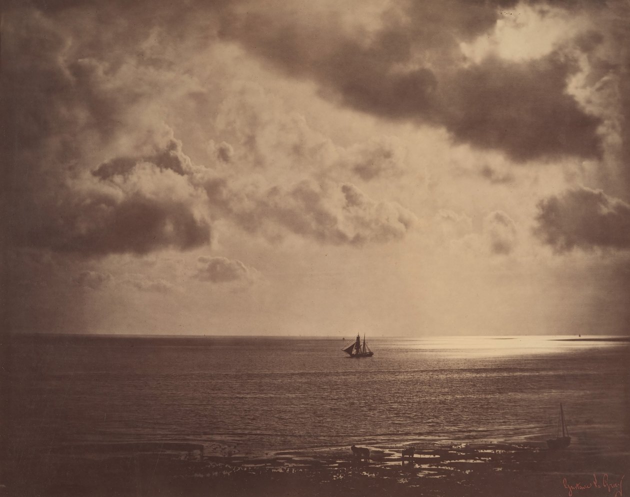 Brig on the Water, 1856. av Gustave Le Gray