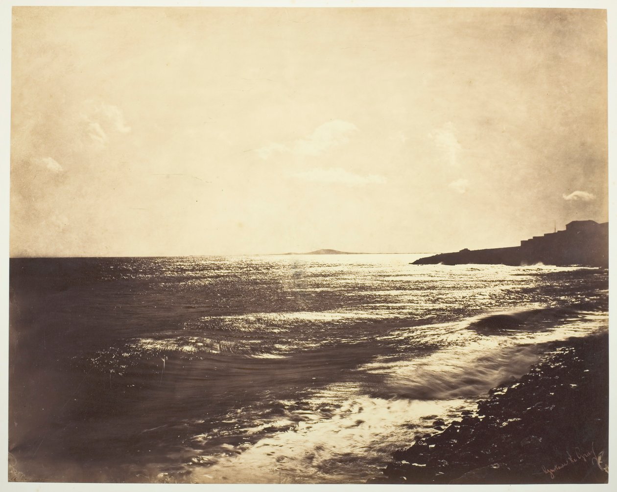 Middelhavet med Agde-fjellet, 1857. av Gustave Le Gray