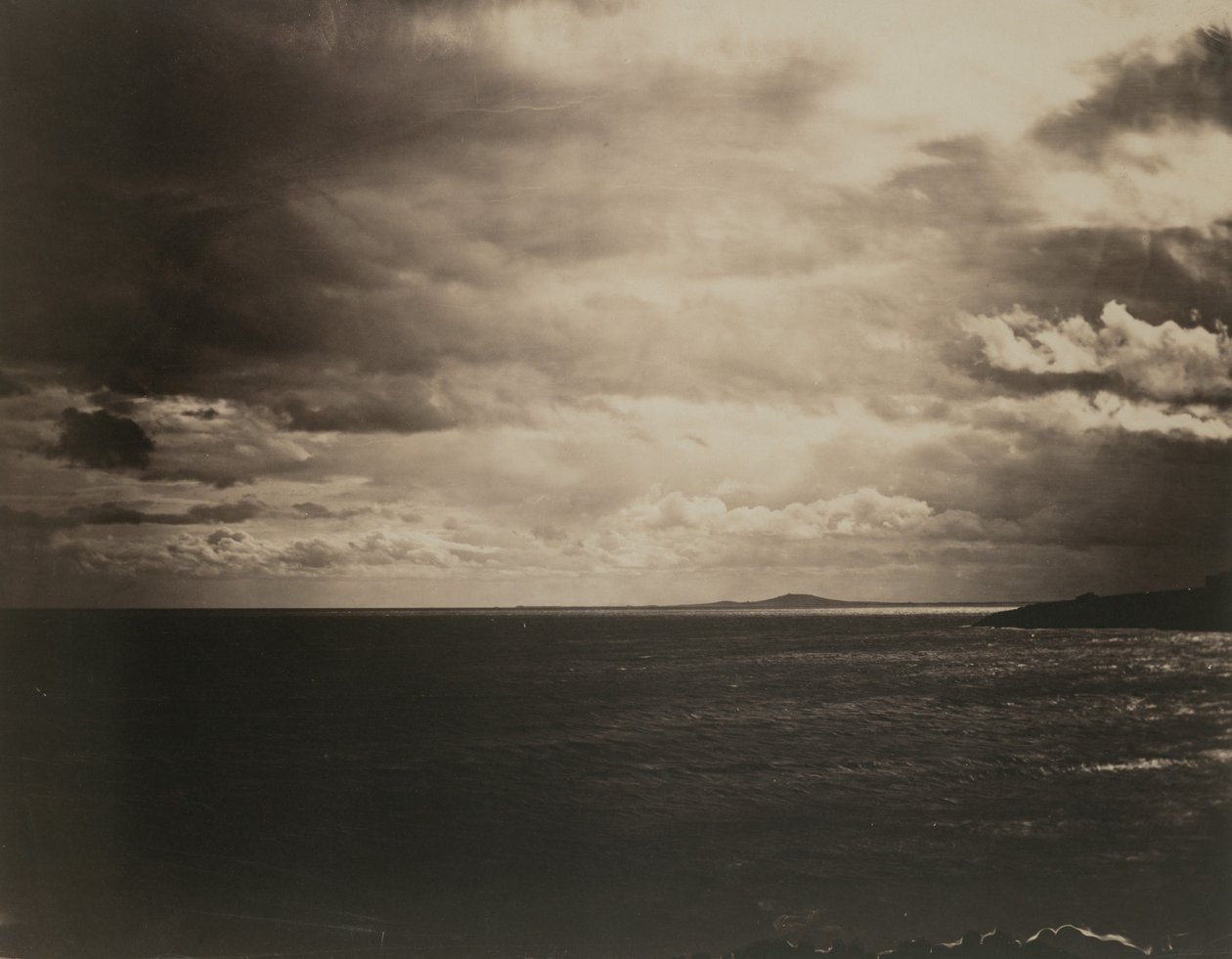 Middelhavet med Agde-fjellet, 1857. av Gustave Le Gray