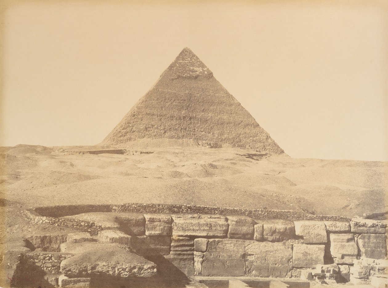 Pyramidene i Giza, 1865-69. av Gustave Le Gray