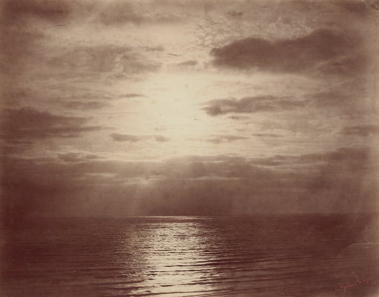 Soleffekt i skyene-havet av Gustave Le Gray