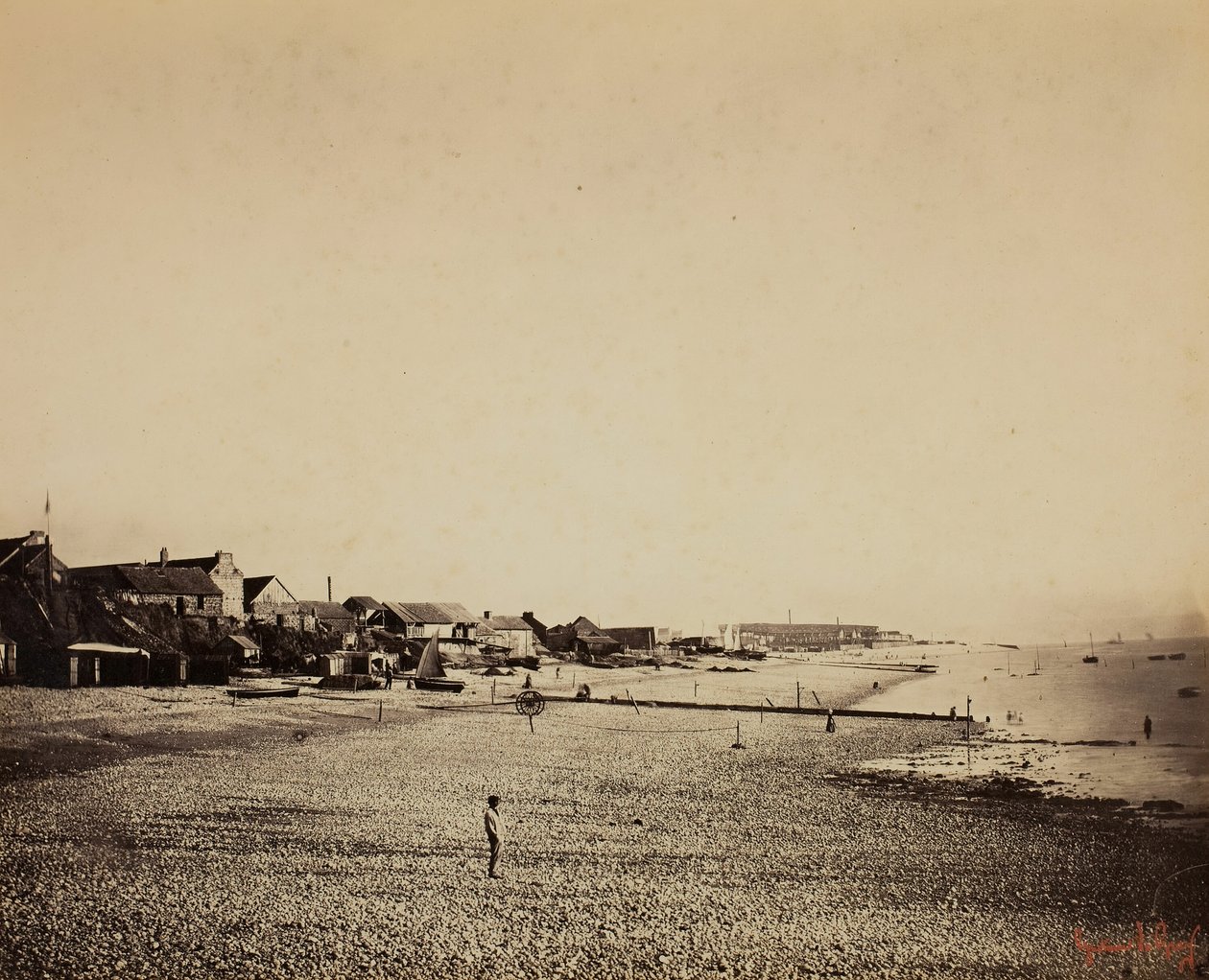 Stranden ved Sainte-Adresse, 185657. av Gustave Le Gray