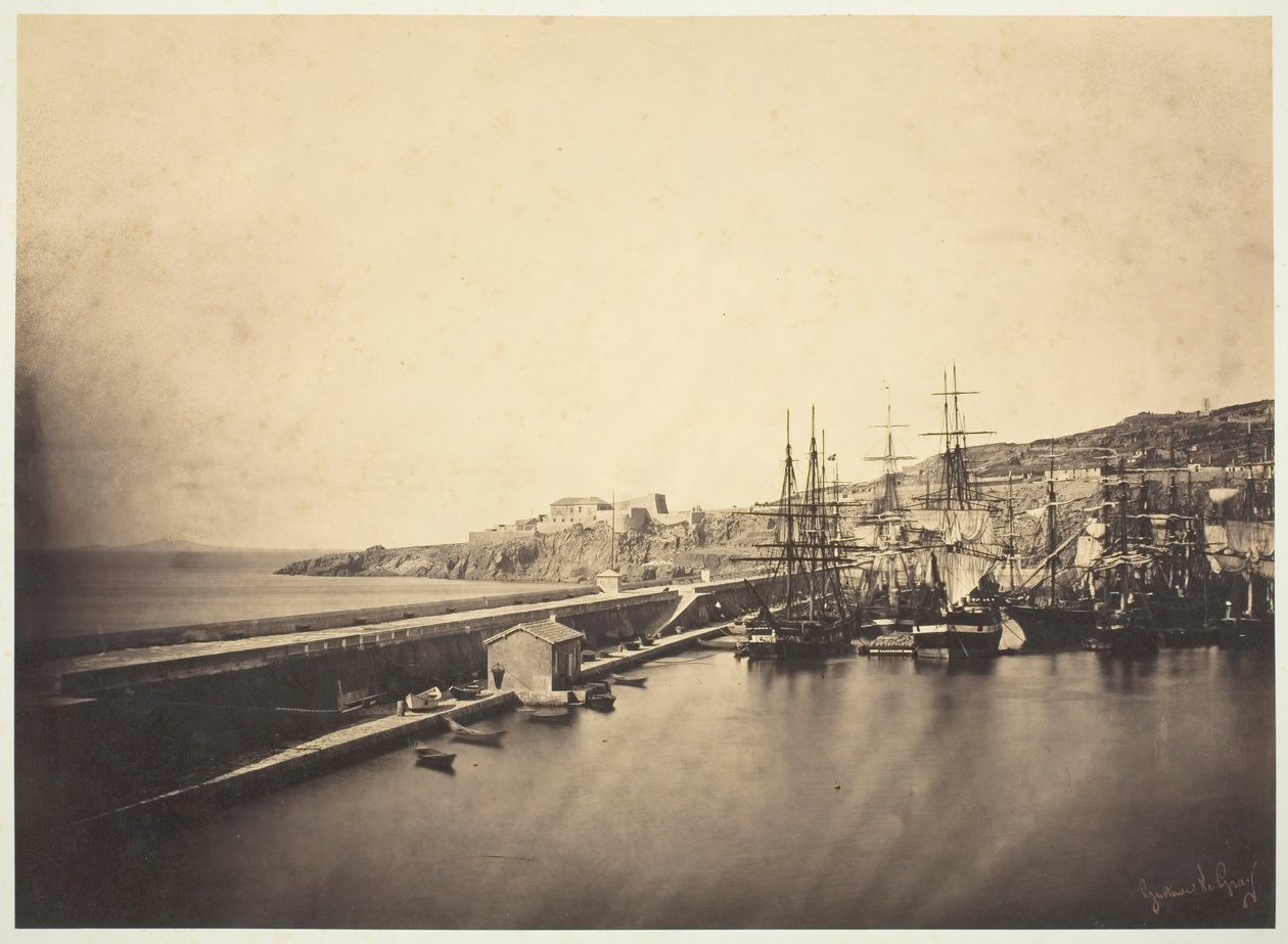 Kaien i Sète, 1857. av Gustave Le Gray